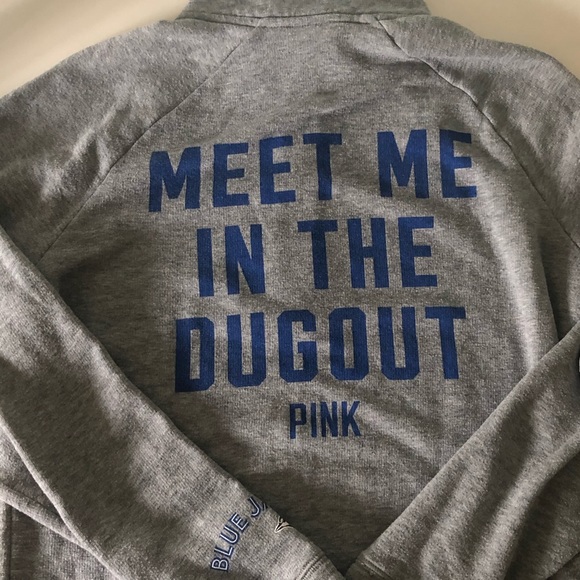 Victoria’s Secret PINK Blue Jays 3/4 Zip - Picture 3 of 4